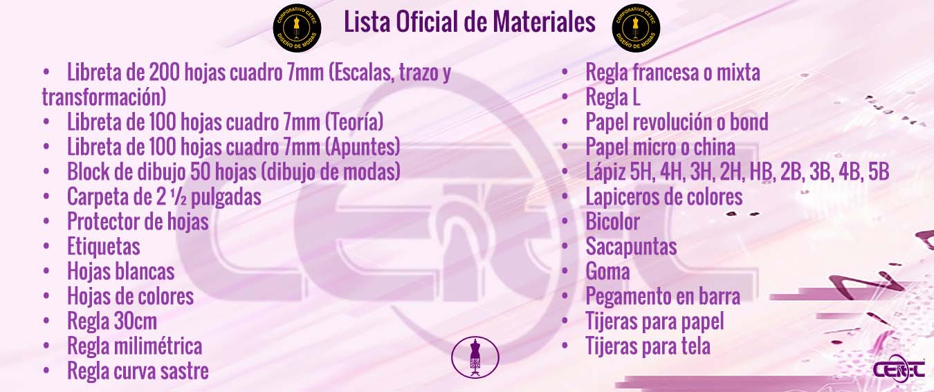 Lista Oficial de Materiales 1